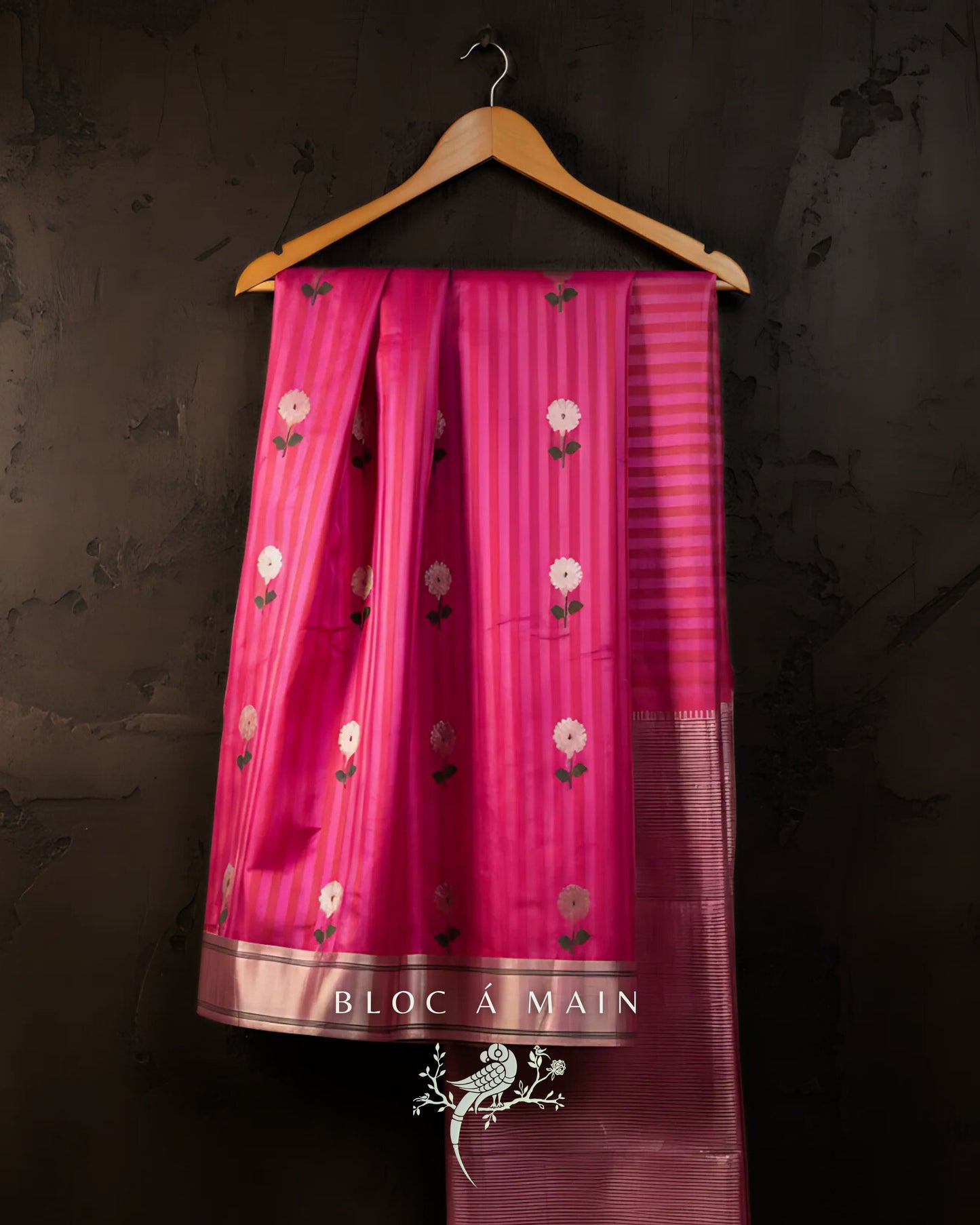 Rati Gulnaar Pure Chanderi Silk Saree by Bloc a Main Atelier