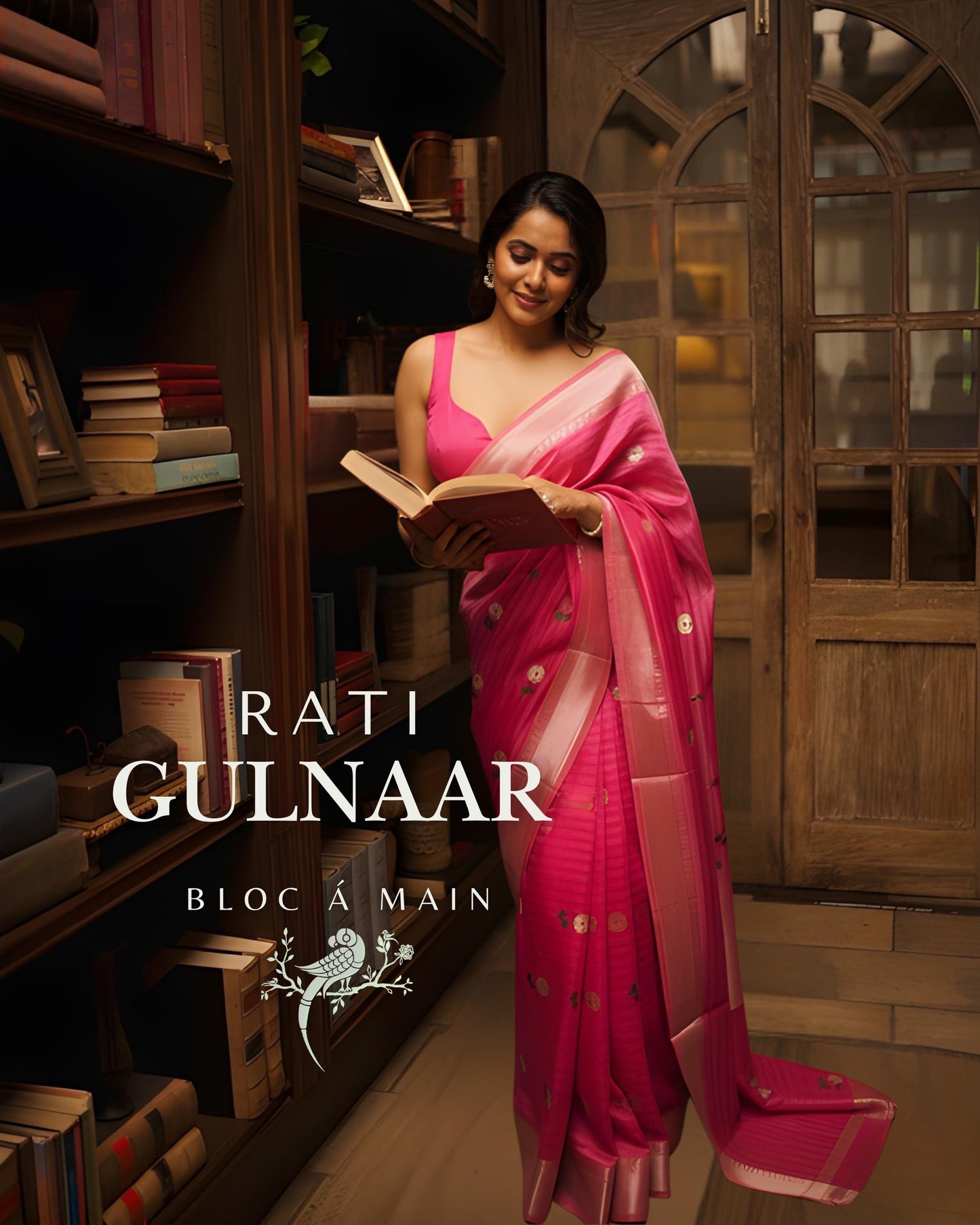 Rati Gulnaar Pure Chanderi Silk Saree by Bloc a Main Atelier