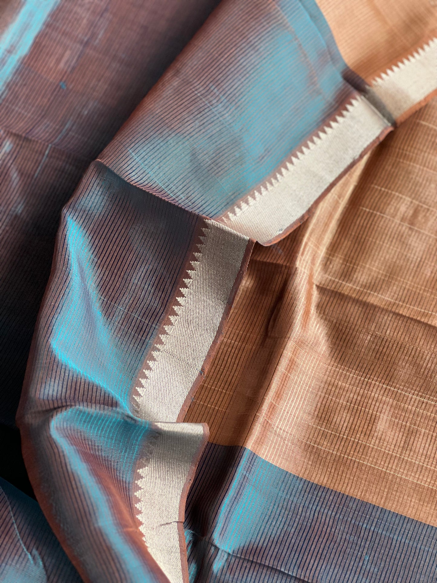 Satyavati Mangalgiri Jewel Toned Cotton Silk Saree by Bloc a Main Atelier
