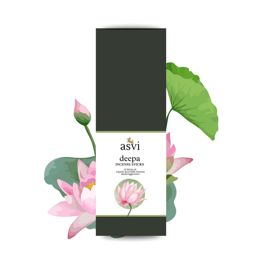 Deepa - Organic Therapeutic Incense Stick - inspired by Vrindavan - Sacred Lotus