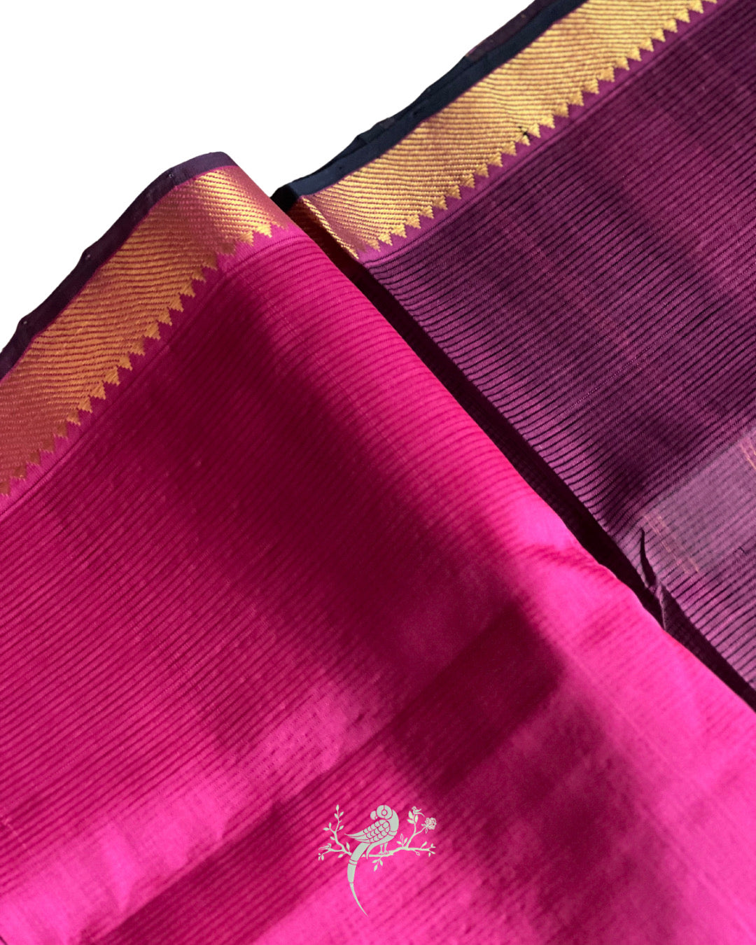 Amethyst Mangalgiri Cotton Silk Saree by Bloc a Main Atelier