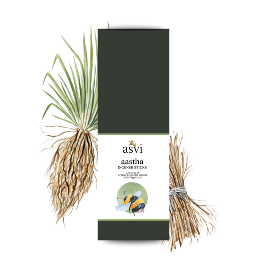 Aastha - Organic Therapeutic Incense Stick - Cool Vetiver