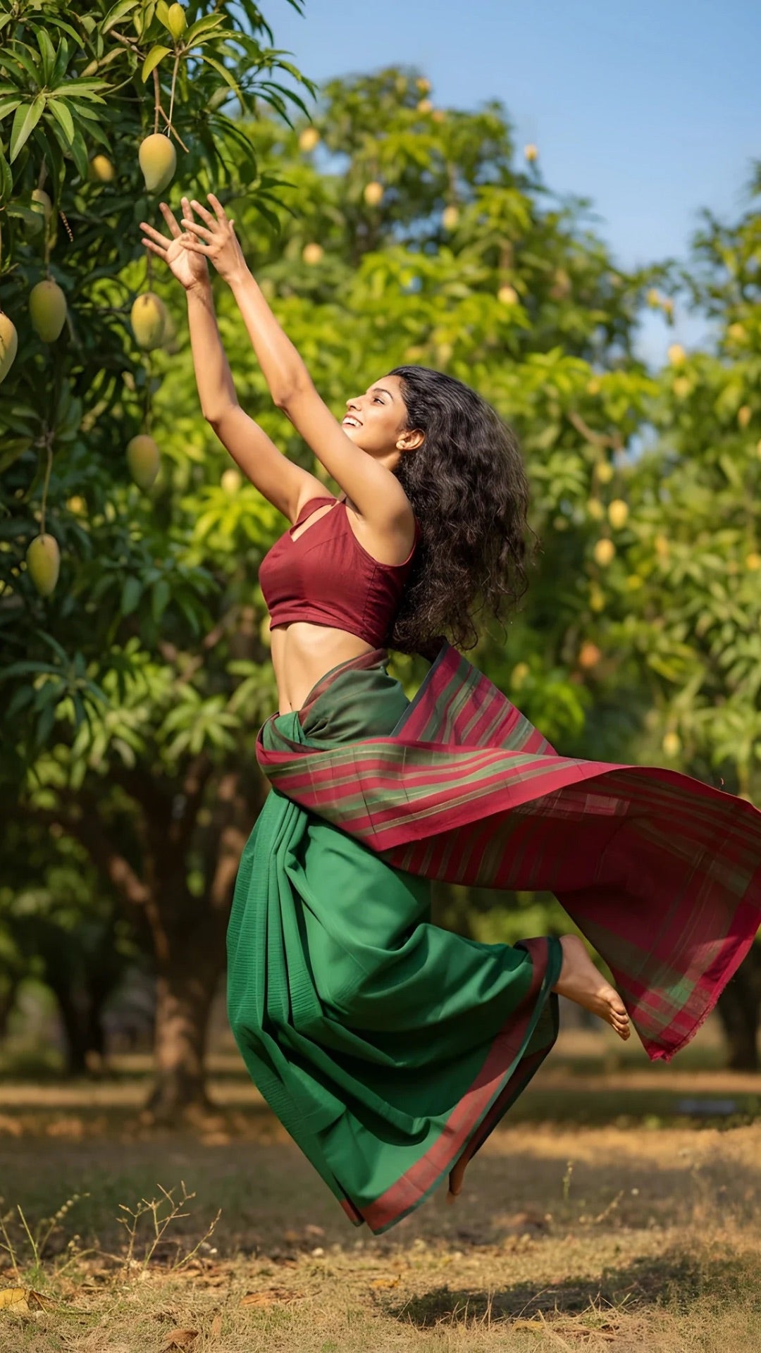 Jaya Cotton Weave Checks Mangalgiri Cotton Saree - Bloc á Main Atelier