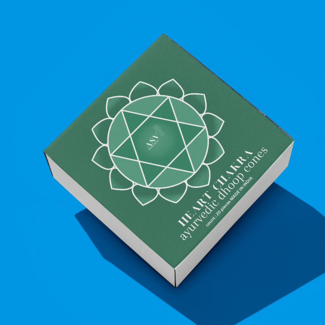 Heart Chakra Ayurvedic Incense Cones - Set of 20 cones - Asvi Wellness