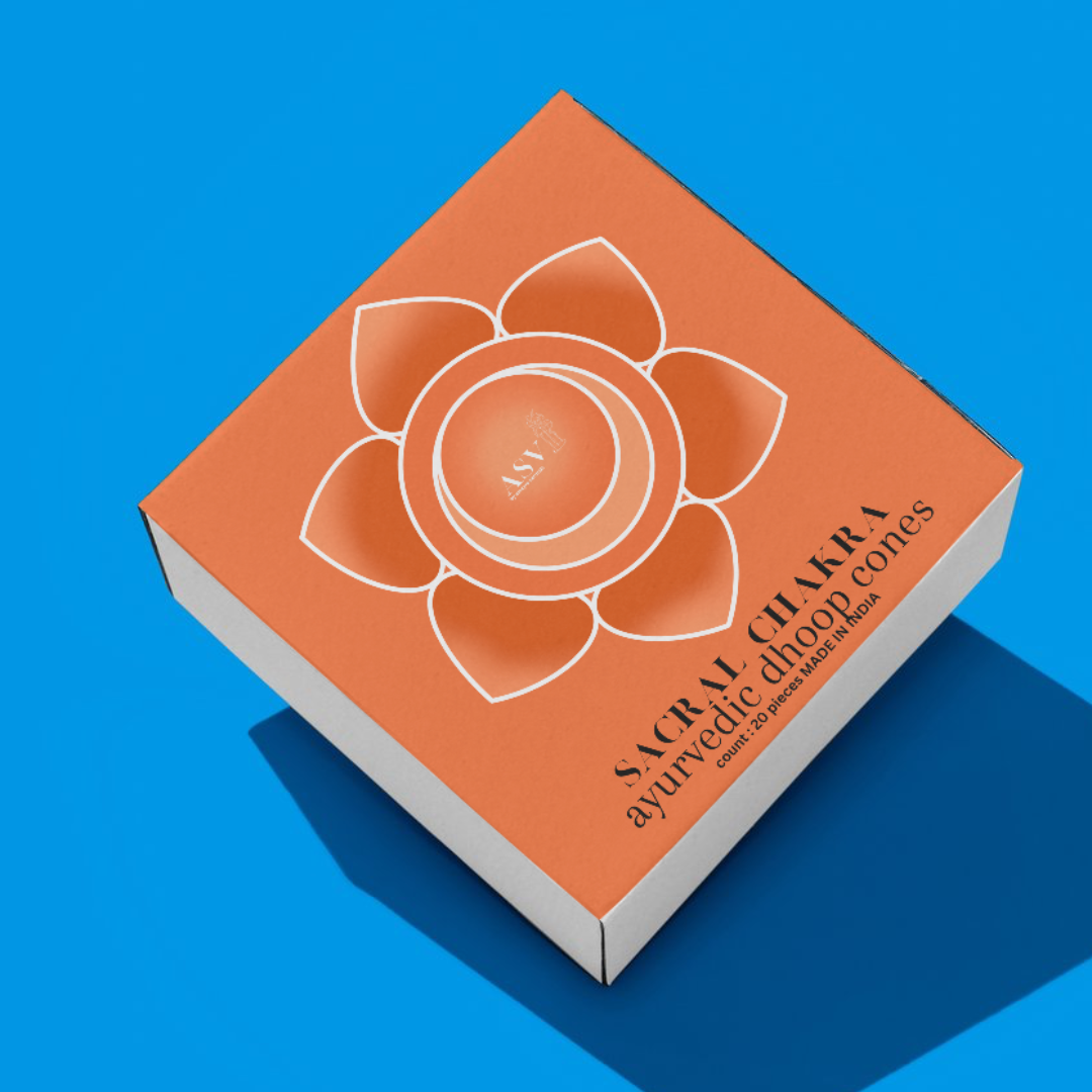 Sacral Chakra Ayurvedic Incense Cones - Set of 20 cones - Asvi Wellness