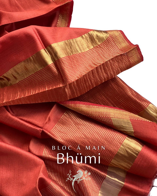 Bhümi Kosa Silk Dupatta - Silk Mark Certified - Bloc a Main Atelier