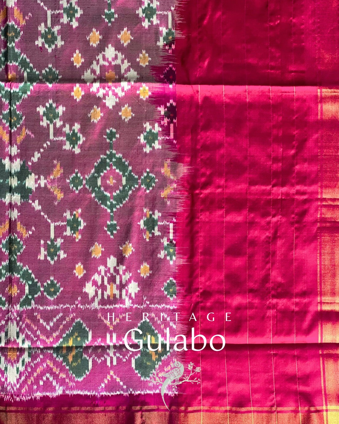 Gulabo Silk Pochampally Dupatta