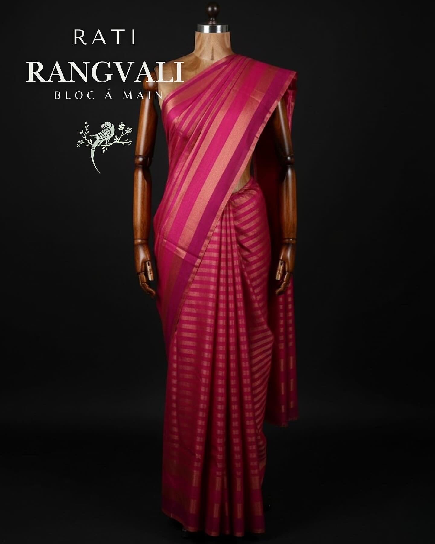 Rati Rangvali Tissue Zari Chanderi Silk Saree by Bloc a Main Atelier