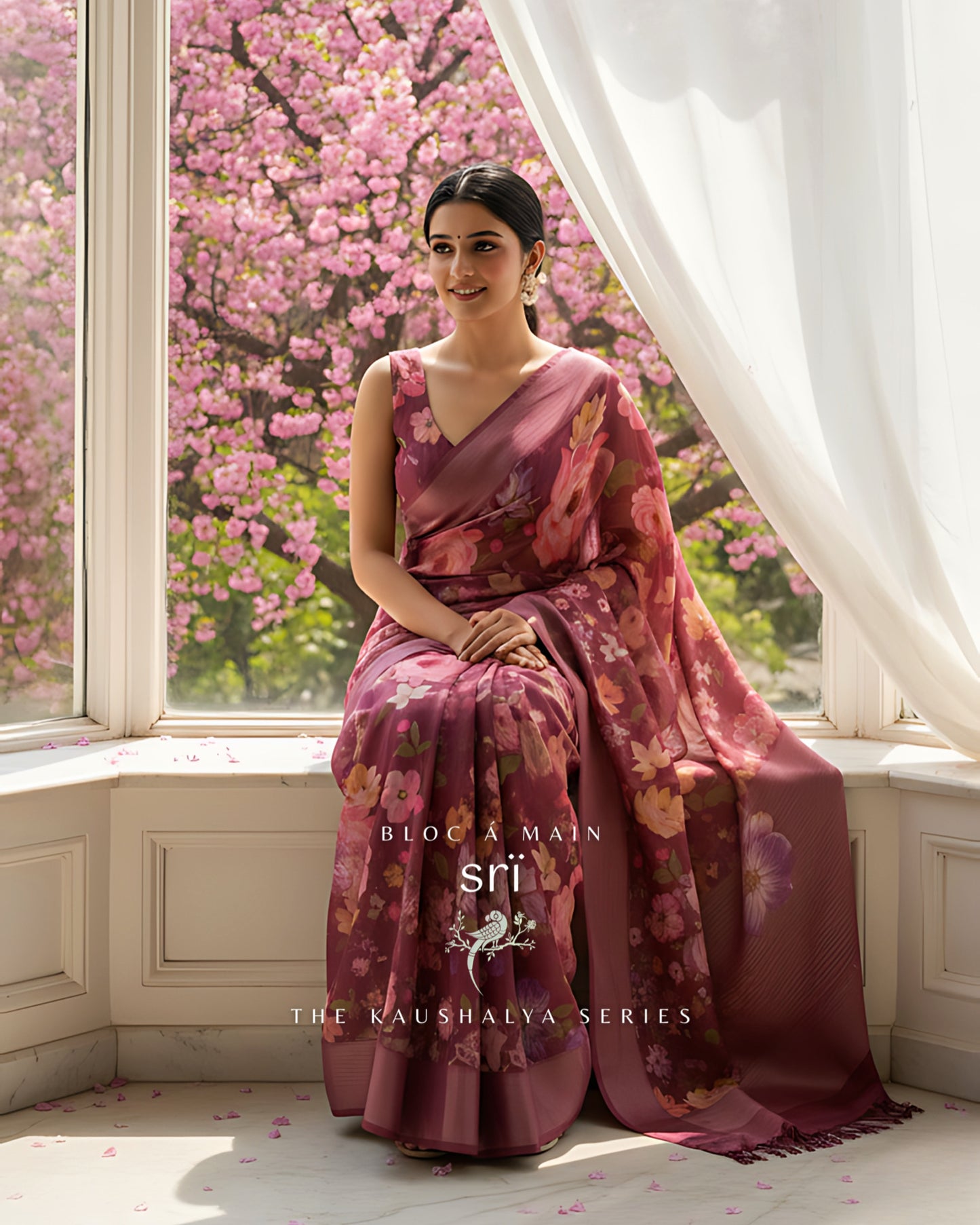 Srï 100% Silk Mark Certified Kosa Silk Saree - The Kaushalya Series by Bloc a Main