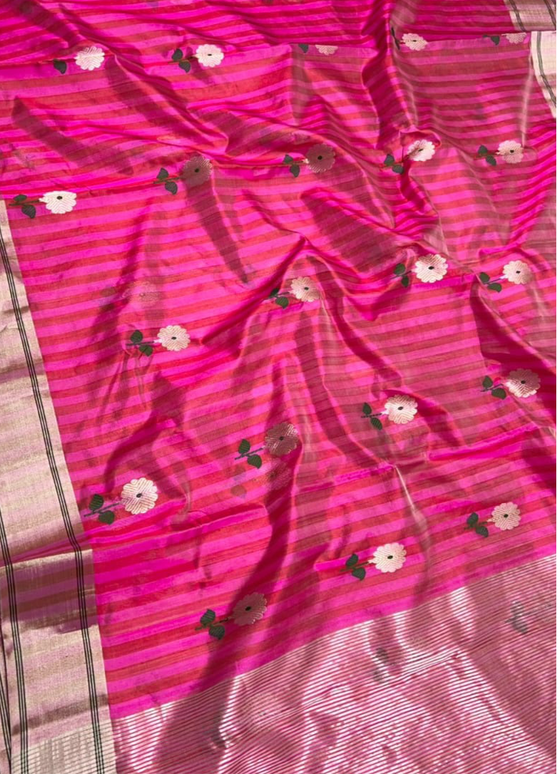 Rati Gulnaar Pure Chanderi Silk Saree by Asvi Atelier