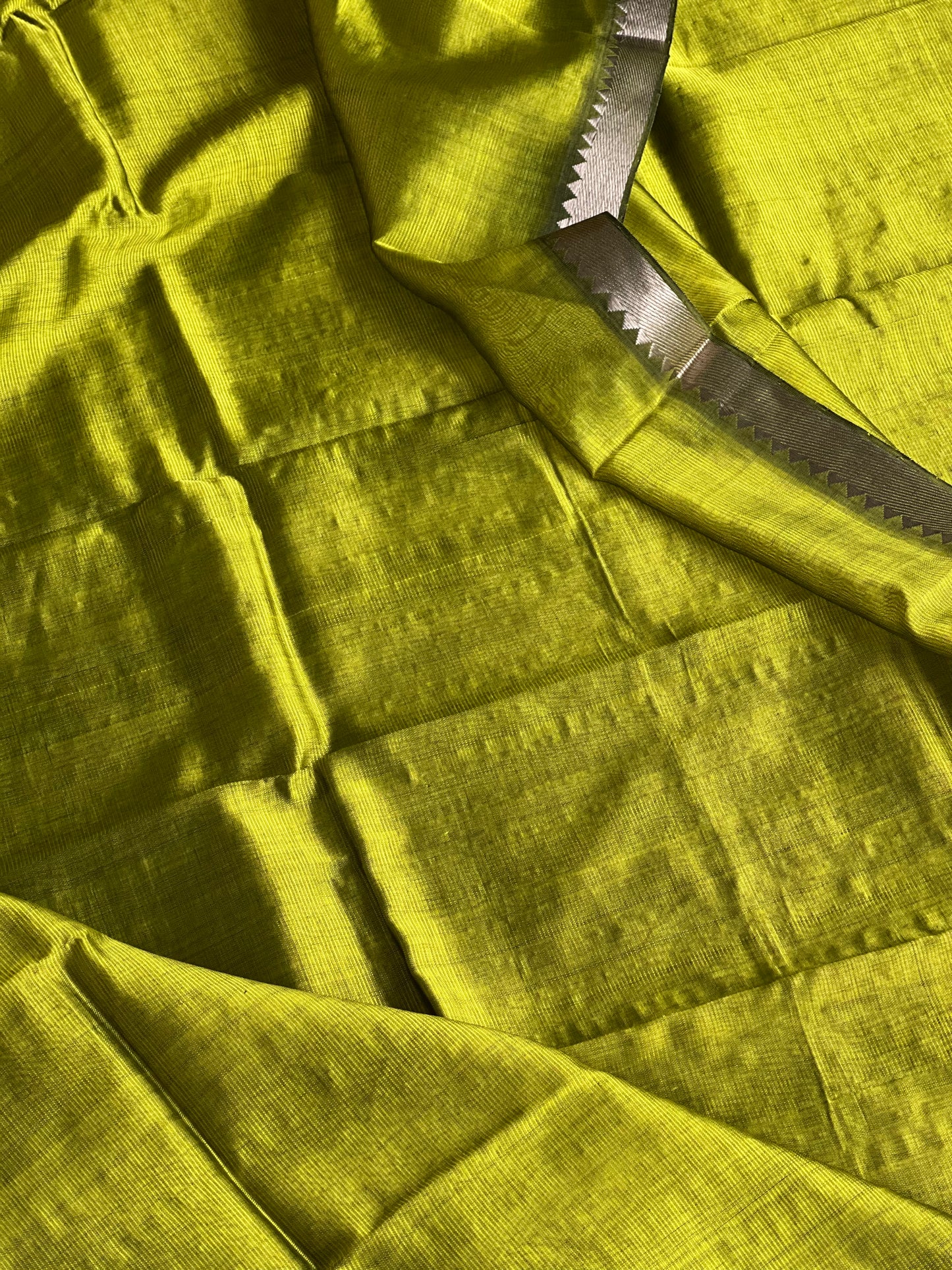 Panna Jewel Toned Mangalgiri Cotton Silk Saree by Bloc a Main Atelier