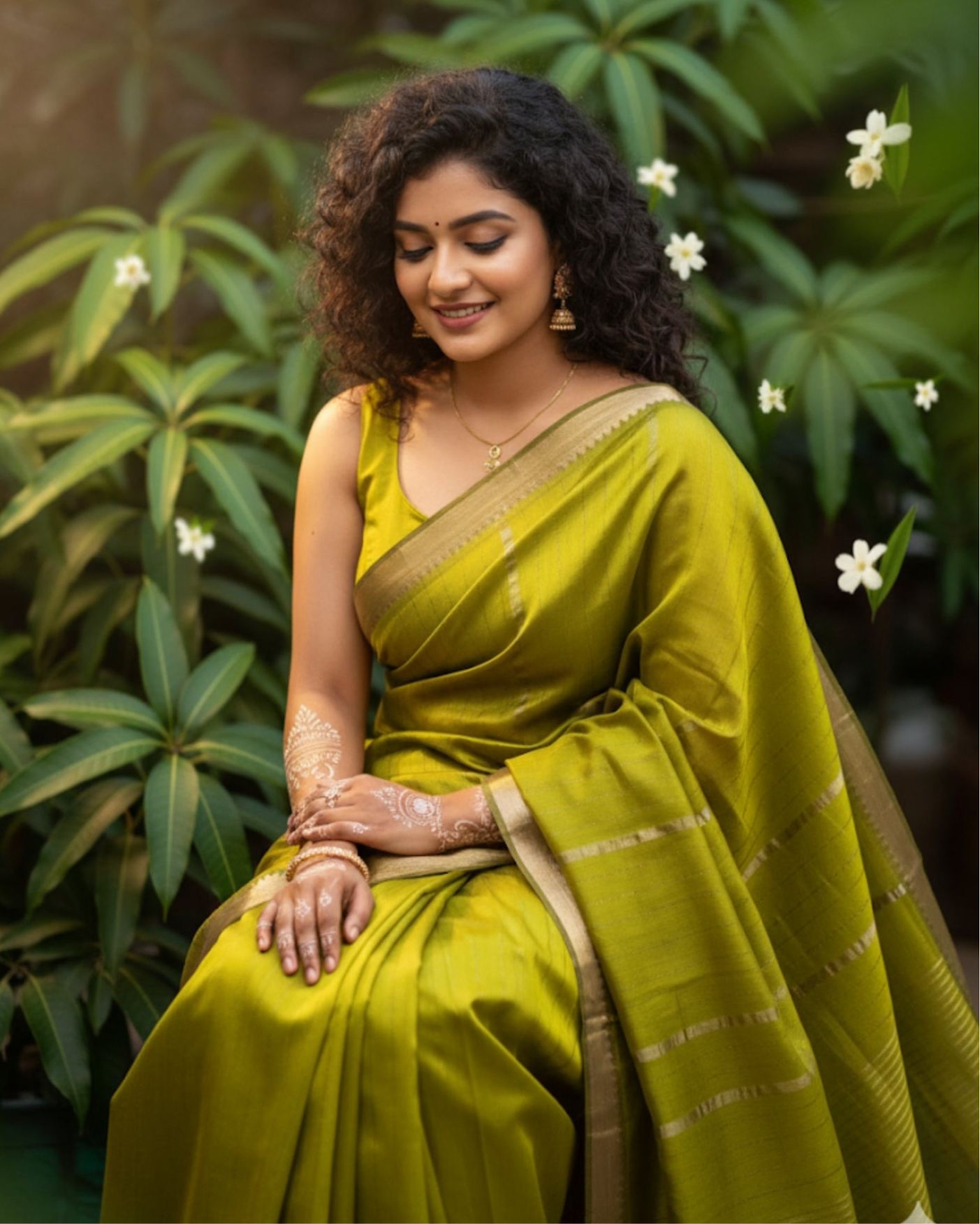 Panna Jewel Toned Mangalgiri Cotton Silk Saree by Bloc a Main Atelier