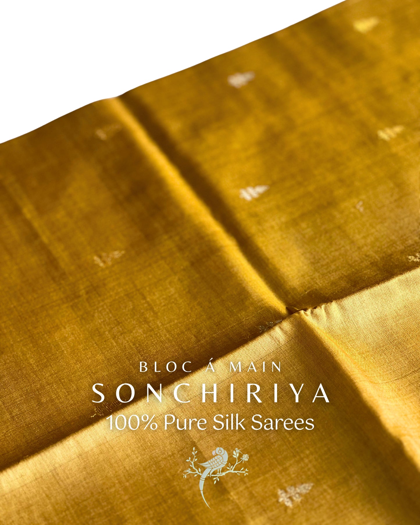 Sonchiriya 100% Pure Kosa Silk Weave Saree - SILK MARK CERTIFIED - Bloc a Main Atelier
