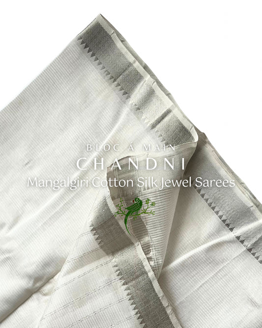 Chandni Cotton Silk Mangalgiri Saree by Bloc a Main Atelier