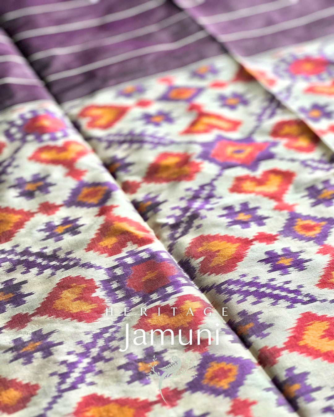 Jamuni Silk Pochampally Dupatta by Bloc a Main