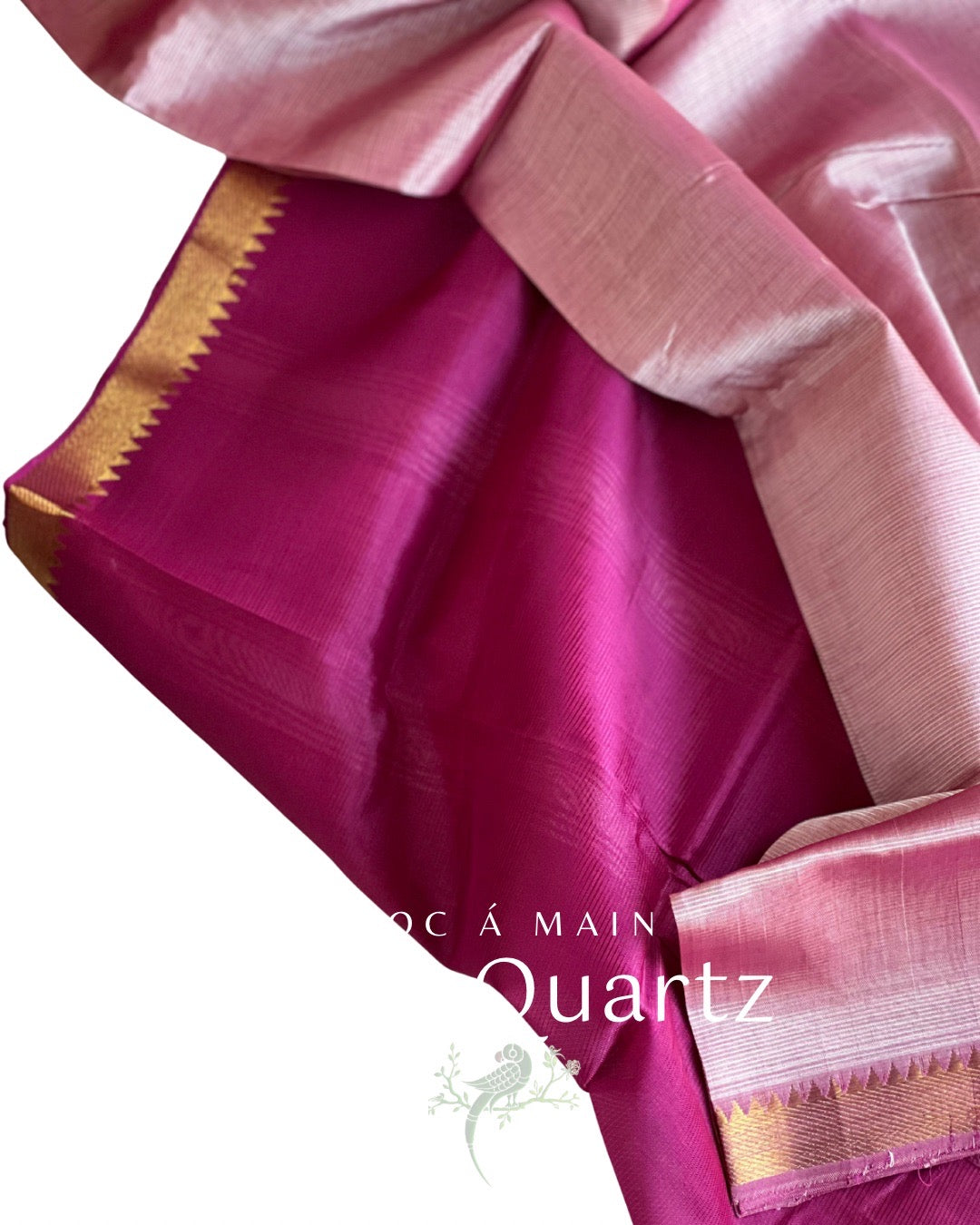 Rose Quartz Mangalgiri Cotton Silk Saree