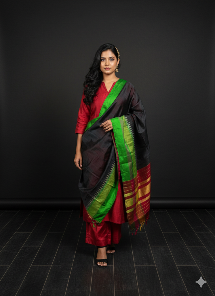 Rekha Silk Pochampally Dupatta