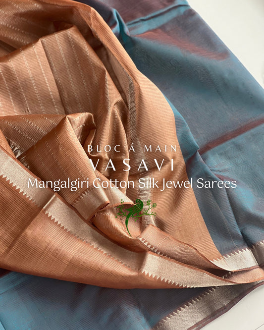 Vasavi Mangalgiri Cotton Silk Saree by Bloc a Main Atelier